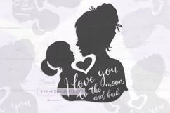 Mother and Daughter Silhouette SVG, Girl Mom Quote 003 xx Product Image 1
