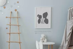 Girl Mom Svg, Mother Daughter Silhouette Design 003 xx Product Image 2