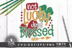 Not Lucky Just Blessed SVG | St. Patrick's day SVG Cut File Product Image 1