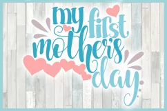 Baby's First Mother's Day Holiday SVG DXF EPS PNG files Product Image 2