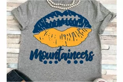 Football SVG DXF JPEG Silhouette Cameo Cricut Mountaineers Product Image 1