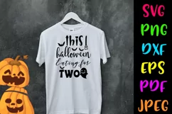 This Halloween Eating for Two I Halloween Pregnancy Cut File Product Image 2