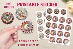 Summer fairy Printable stickers | Cute fairy flower sticker Product Image 2