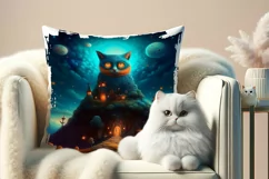 Fantasy world clipart | Cosmic cat house Sublimation design Product Image 2
