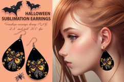 Halloween bow Teardrop earrings design | Earring sublimation Product Image 1