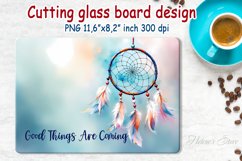 Inspiring quote kitchen glass cutting board sublimation png Product Image 2