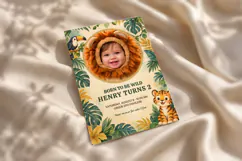 Jungle Safari Birthday Invitation Template Editable Canva Product Image 4