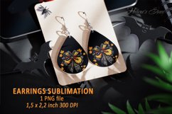 Halloween bow Teardrop earrings design | Earring sublimation Product Image 2