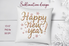 Bright Happy New Year quote sublimation design clipart png Product Image 3