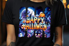 Happy Halloween cute brush strokes t shirt design png Product Image 2
