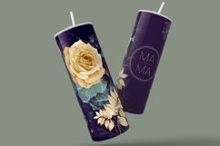 MAMA Tumbler, Yellow Floral Skinny Tumbler, 20 oz Design Product Image 4