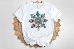 Christmas snowflakes clipart|Cute Winter flower shirt design Product Image 4