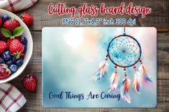 Inspiring quote kitchen glass cutting board sublimation png Product Image 1