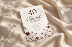Wildflower Birthday Invitation Canva Template Product Image 4