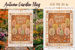 Happy Fall Garden Flag Sublimation |Autumn garden design png Product Image 1