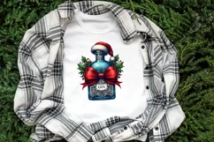 Christmas gin bottle clipart sublimation PNG| Funny clipart Product Image 2