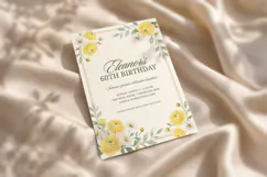 Floral Birthday Invitation Template, Editable Canva Product Image 4