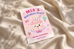Birthday Cake Invitation Canva Template Product Image 4
