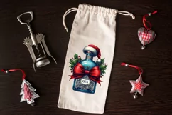Christmas gin bottle clipart sublimation PNG| Funny clipart Product Image 3