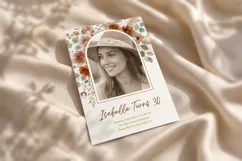 Fall Floral Photo Birthday Invitation Canva Template Product Image 4
