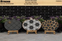 Pumpkin Bundle Plaid and Flowery for Easel Stands SVG files Product Image 3