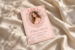 Sweet 16 Vintage Photo Invitation Template, Editable Canva Product Image 4