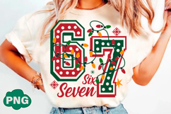 Funny Six Seven Meme Christmas Png Product Image 2