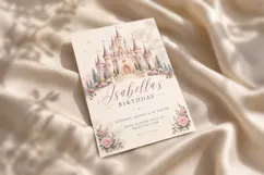 Princess Castle Birthday Invitation Template, Editable Canva Product Image 4