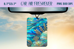 Iridescent ocean pattern Air Freshener Car sublimating Product Image 1