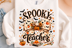 Spooky Teacher Halloween Bow PNG Product Image 1