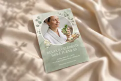 Spa Birthday Invitation Canva Template Product Image 4