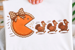 Pumpkin Pie Turkey Chase T-shirt Png Product Image 1