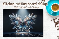 3d Crystal butterfly cutting board sublimation | Glass board Product Image 1