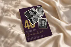 Photo Collage Birthday Invitation Canva Template Product Image 4