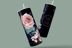 MAMA Tumbler, Pink Floral Skinny Tumbler, 20 oz Design Wrap Product Image 4