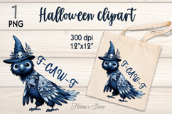 Funny Halloween crow raven clipart|F-CAW-F shirt designs png Product Image 1