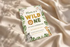 Safari Animal Birthday Invitation Canva Template Product Image 4