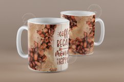 Coffee Because Monday Happens Quote Mug Wrap PNG Product Image 2