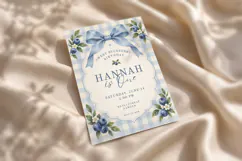 Blueberry invitation template Editable Canva invite Product Image 4