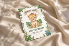 Lion King Birthday Invitation Template, Jungle Cub Party Product Image 4