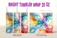 Vivid Colored Alcohol Ink Art tumbler 20oz sublimation Product Image 1