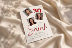 Photo Collage Birthday Invitation Template, Editable Canva Product Image 4