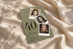 40th Birthday Invitation Photo Template, Editable Canva Product Image 4