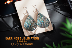 Gold Aquamarine Ocean earrings design| Teardrop earring png Product Image 1