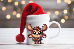 Christmas elk clipart sublimation PNG | Retro funny animal Product Image 2