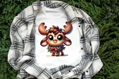 Christmas elk clipart sublimation PNG | Retro funny animal Product Image 3