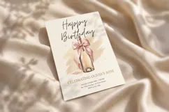 Champagne Birthday Invitation Canva Template Product Image 4