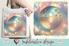 Gold summer beach palm tree sublimation designs |Pearl ocean Product Image 1