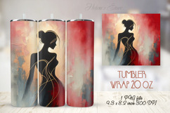 Abstract texture portraiture straight tumbler 20oz wrap png Product Image 1