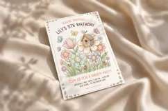 Floral Garden Birthday Invitation Template Editable Product Image 4